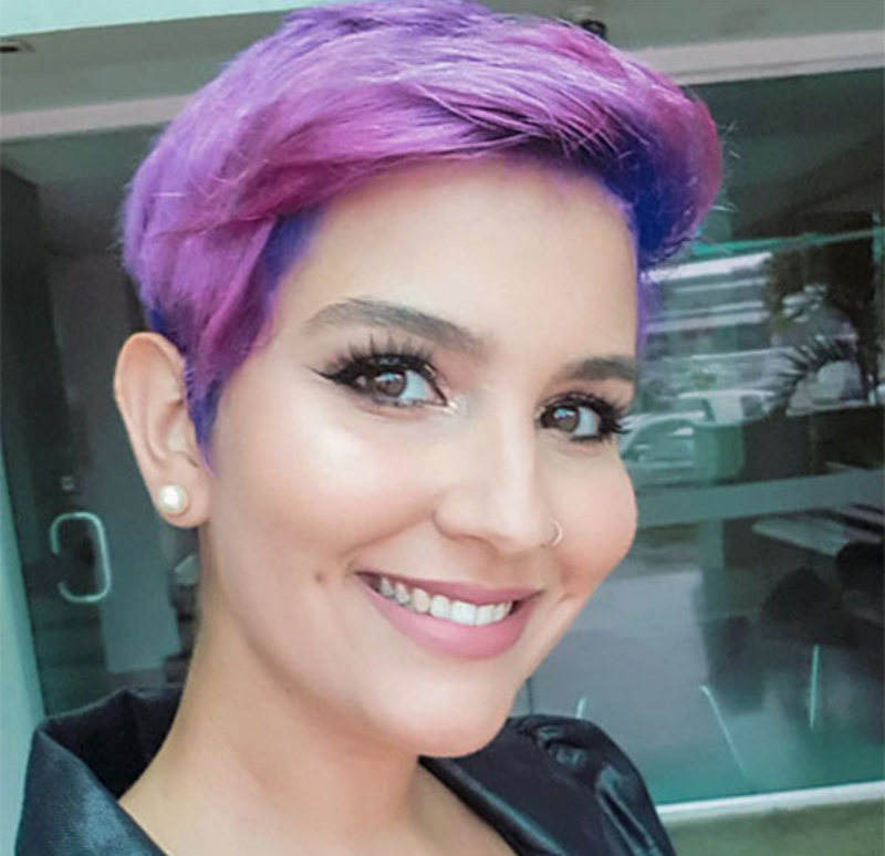 short purple hair color