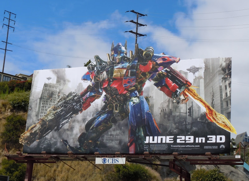 Transformers 3 Optimus Prime billboard