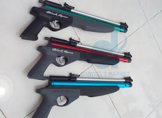 pistol senapan angin sharp black raven chrome