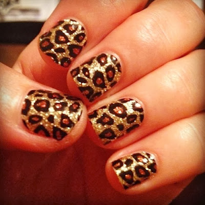 Zebra and Cheetah Nail Designs