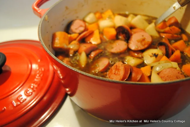 Southern Sweet Potato & Sausage Stew at Miz Helen's Country Cottage