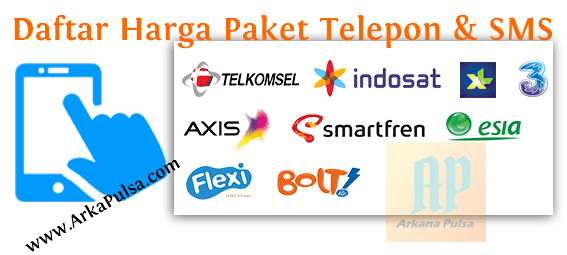 Daftar Harga Pulsa Paket Telepon SMS dari Server Arkana Pulsa CV Sinar Surya Suryandaru Blora