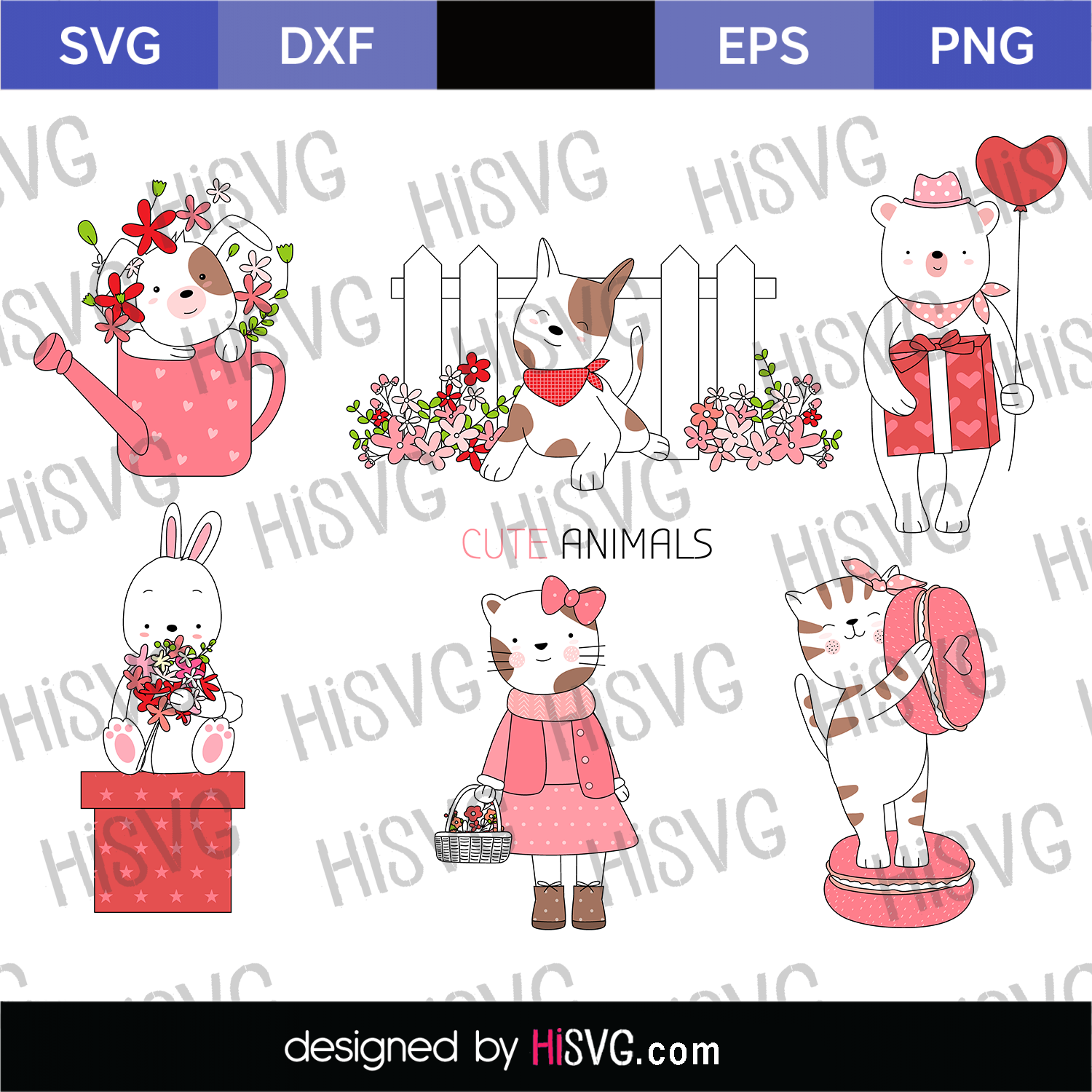 Download Cute Baby Animal Cartoon Hand Drawn Style Svg Cut Dxf Eps Png Instant Download Free Svg Cut Files Hisvg Com Free Cricut And Silhouette Cut Files