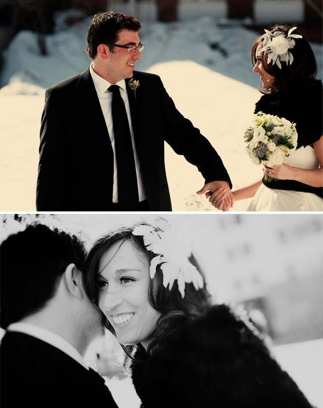 The logo was designed by Betsy White winter wedding vermont