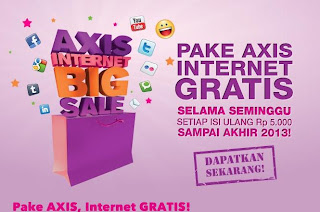 Paket Internet gratis Axis promo