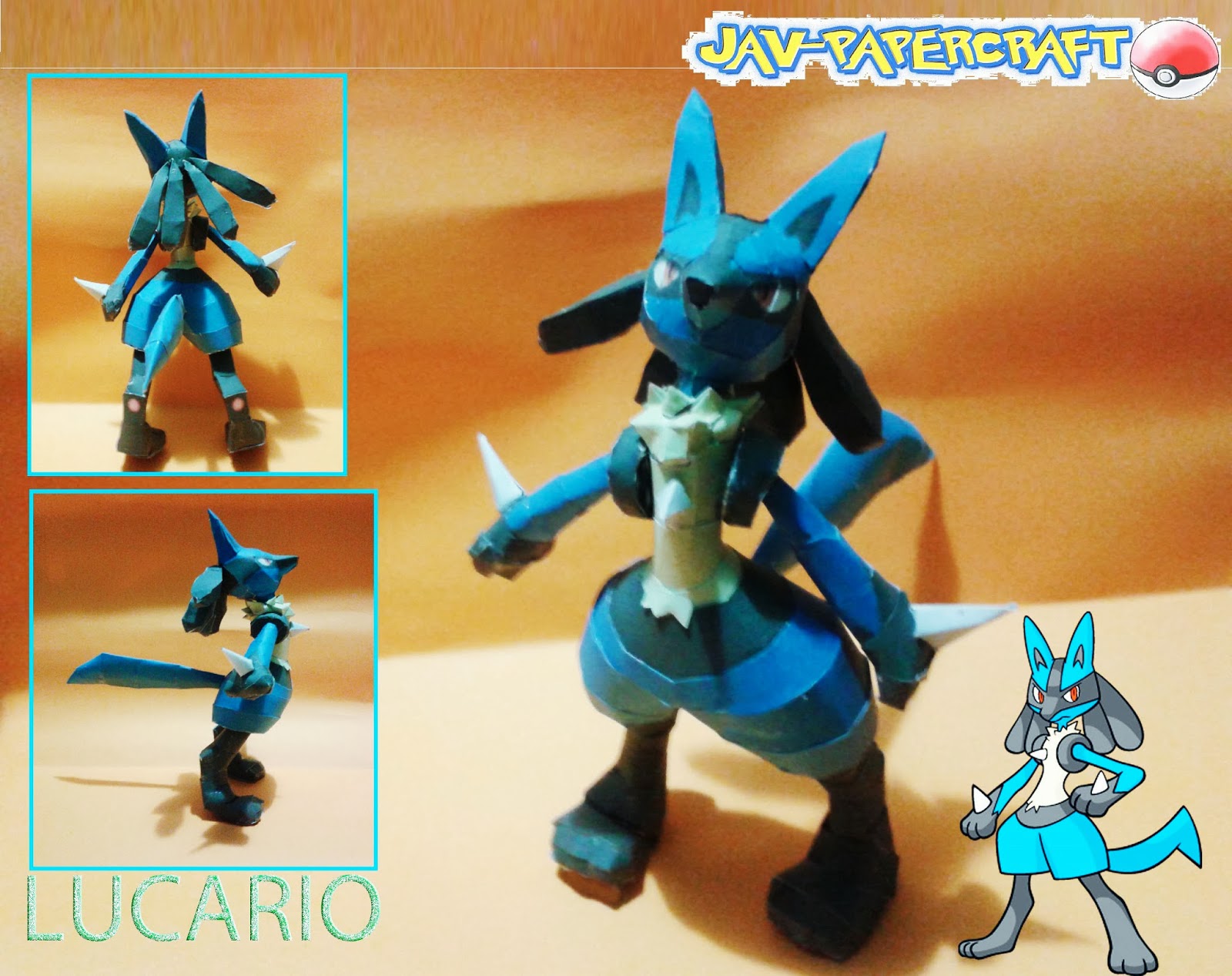 Pokemon Lucario Paper Model