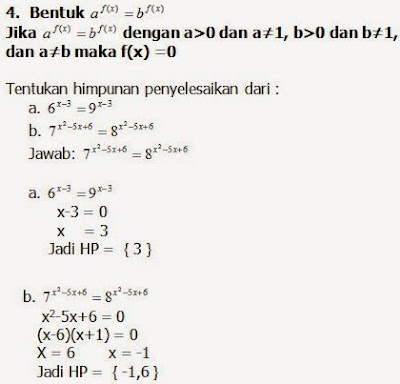 Rumus Matematika Fungsi Eksponen dan Logaritma SMA Kelas 12