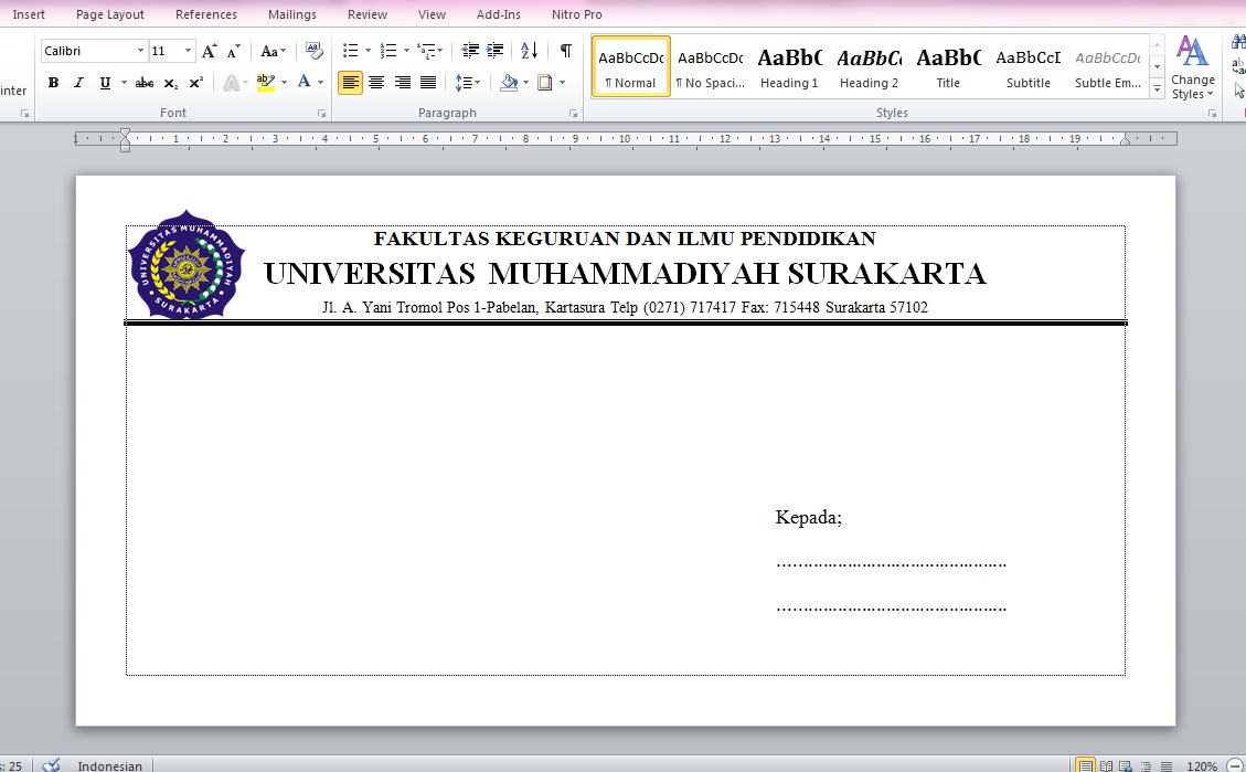 Download Template Amplop Format Microsoft Word  Tukang 