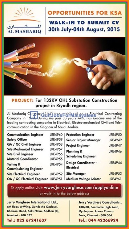 Construction Company Jobs for KSA