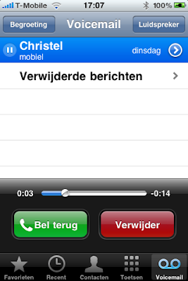 Interface iPhone-voicemail