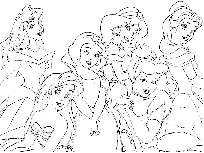  disney princess coloring pages group 1