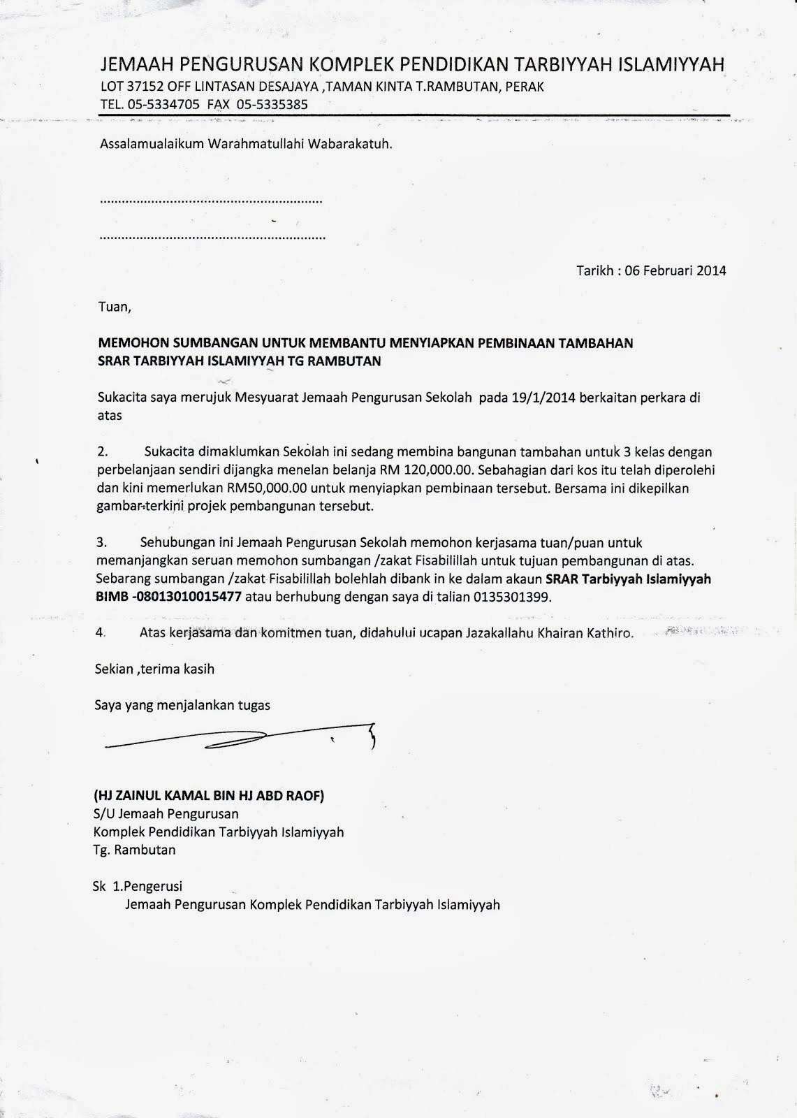 Surat Permohonan Ke Sekolah Berasrama Penuh - Persoalan v