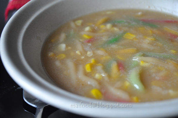 Maifood: bubur semi cha cha dengan jagung