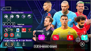 Download eFootball PES New Kits 2024 PPSSPP Update Transfer Real Face Graphics HD Spanish Version