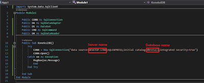 koneksi database sql server dan menampilkannya ke dgv