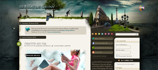 Le Blog de Gruny - Inspiring cityscape in web design example