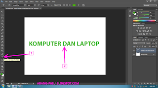 membuat tulisan di photoshop