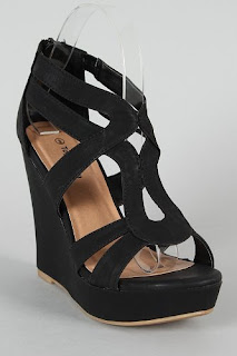 Lindy 03 Strappy Open Toe Platform Wedge - High Heel Shoes