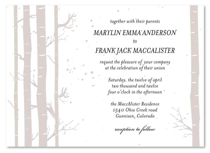 Winter Tree Invites