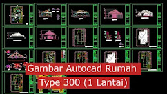 Download Gambar Kerja Autocad Rumah Type 300 Via Google Drive 