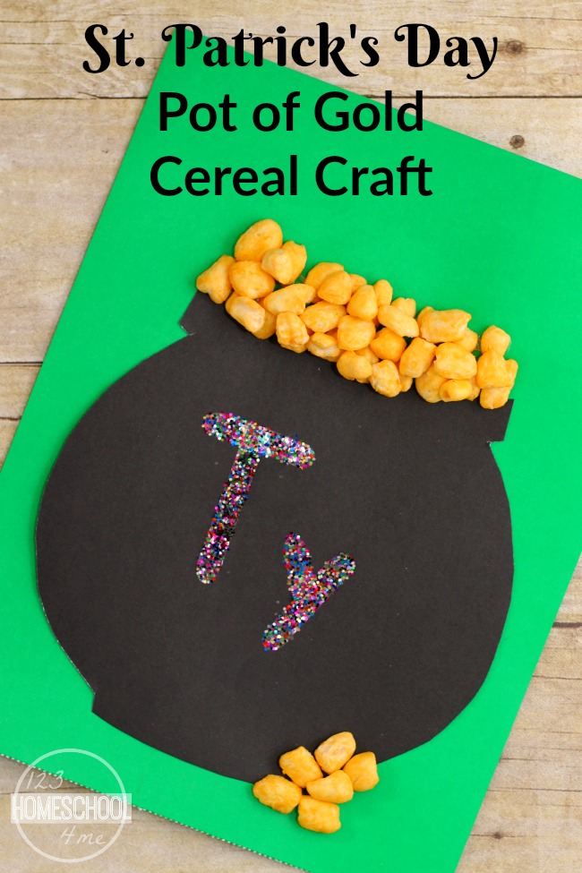 St. Patrick's Day Pot of Gold Cereal Craft