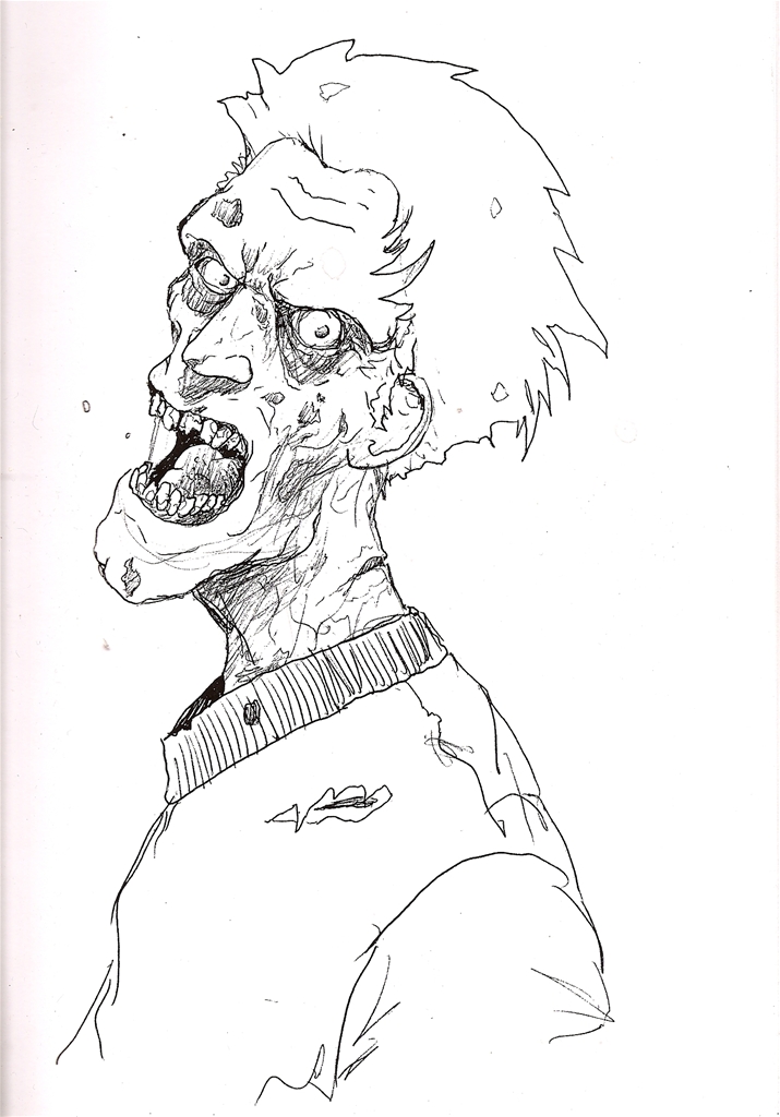 Zombie Coloring Pages 8