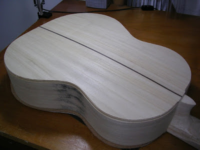 Binding ledge routed as well as the staircase ledge for the purfling