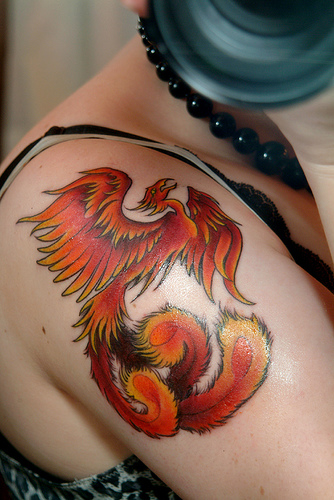 Phoenix Bird Tattoo For Women