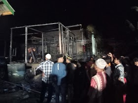 Ditinggal Sholat Tarawih, Rumah Di Desa Pulau kayu aro Hangus terbakar