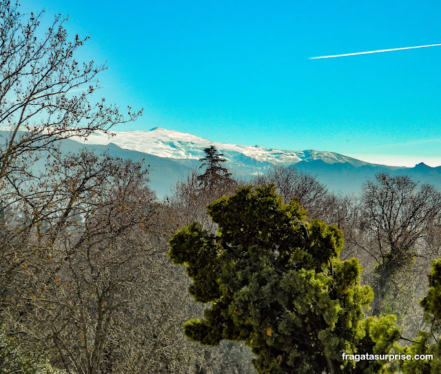 Vista do terraço do Hotel Alixares em Granada