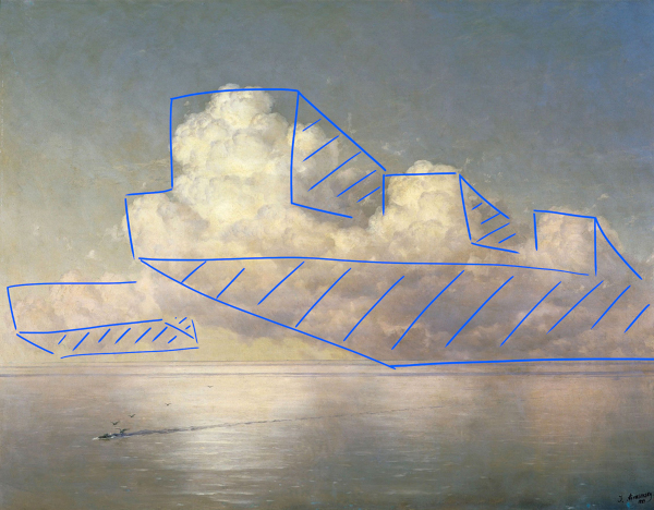 Ivan Aivazovsky, Clouds Over the Sea. Calm, 1889