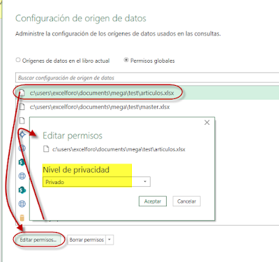 Power Query: Formula.Firewall y los Niveles de Privacidad