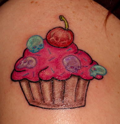 Cupcake skull tattoo from Tattoo Pictures and Tattoo Designs and Tattoo blog
