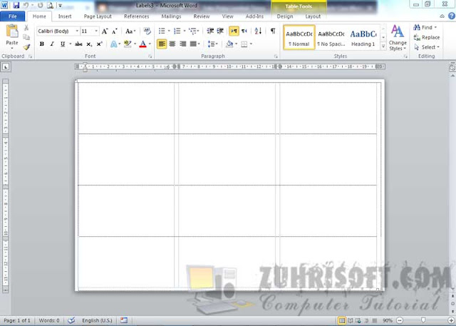 cara print label undangan 103 dengan ms. Word