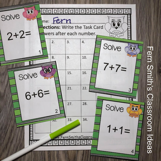 Click Here to Download these Cute Owl Themed Addition and Subtraction Task Cards for Your Class Today!