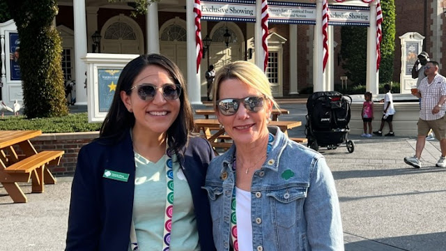 Noorain Khan and Bonnie Barczykowski smile outdoors