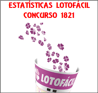 Estatísticas lotofácil 1821 análises das dezenas