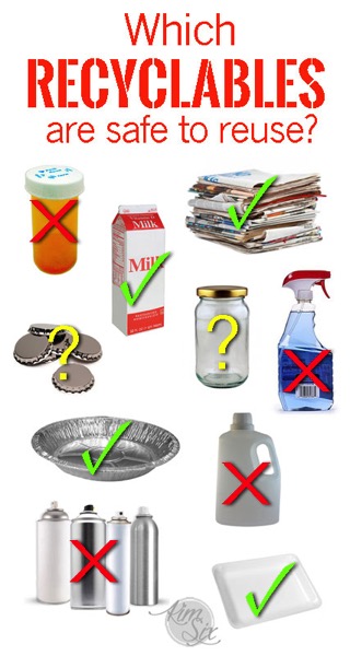 Which recyclables are safe to reuse