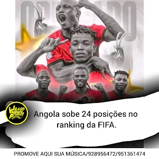 Angola sobe 24 posições no ranking da FIFA