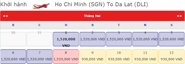 Vé máy bay tết Hồ Chí Minh đi Đà Lạt chỉ 1,520k