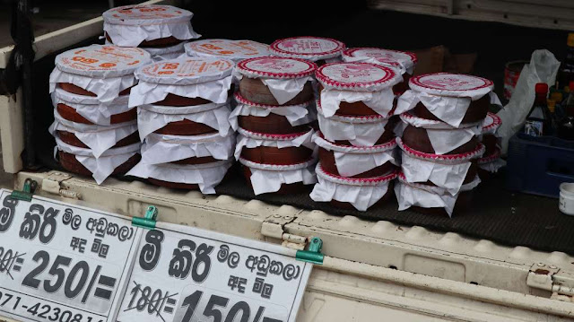 Curd stall in Weligama town