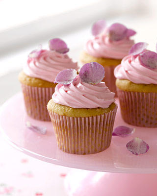 rose petal cupcakes