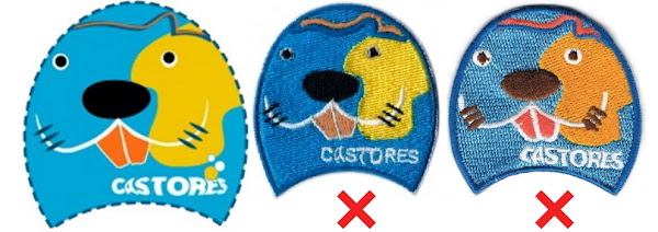 insignia Castor con paletas de ASDE - Scouts de España