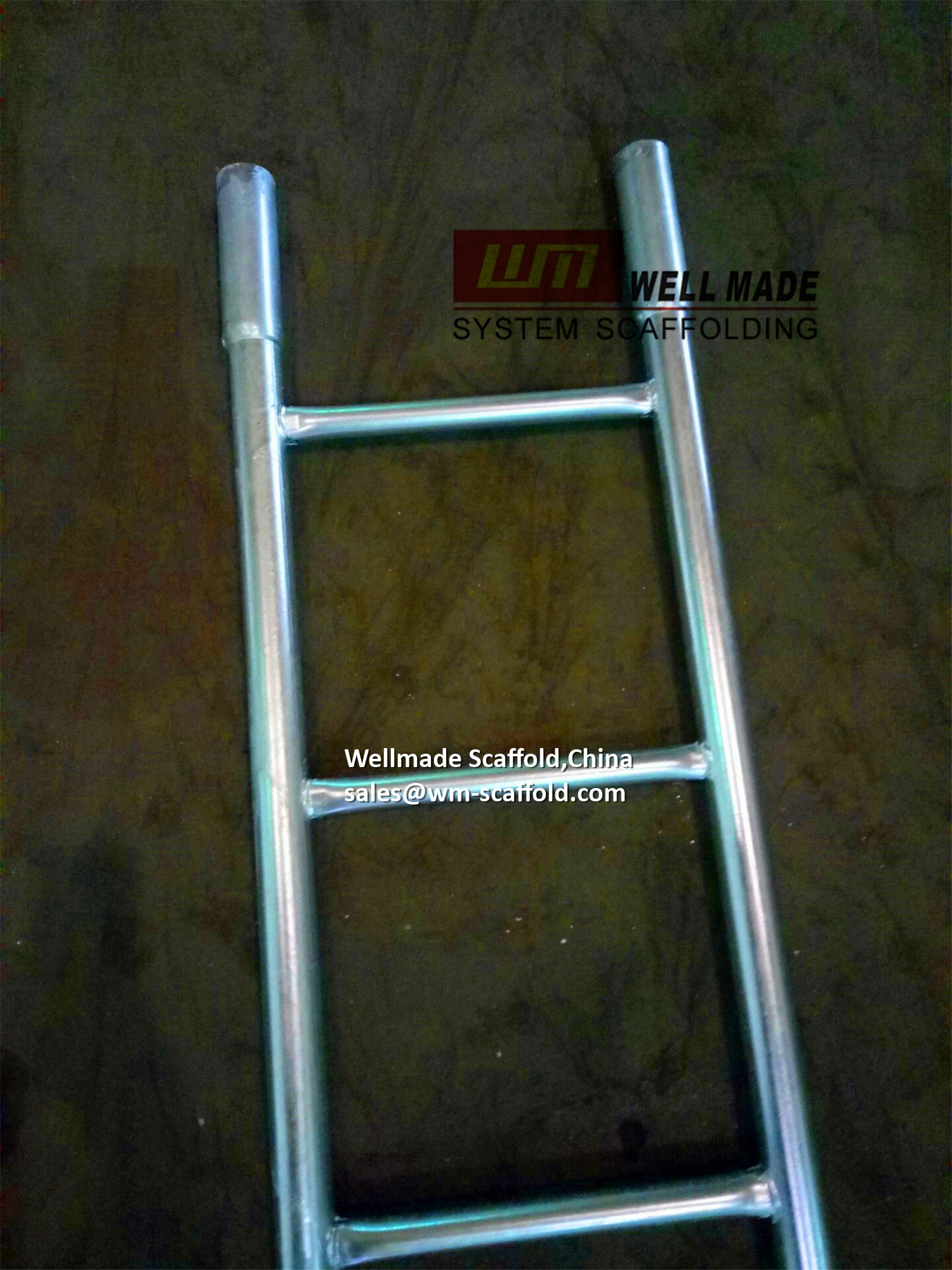 cuplock scaffolding ladders hot dip galvanized with socket sleeve connector and locked by ladder bracket - wellmade cup lock system access components