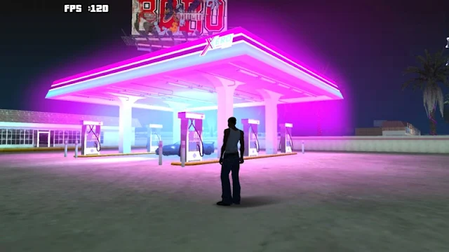 GTA San Andreas LV Gas Station Neon Light Mod