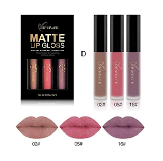 Susens 3 Colors Lasting Waterproof Liquid Lipstick Matte Lip Gloss Set Cosmetic Lip Glosses 