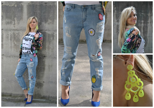 outfit jeans boyfriend strappati come abbinare i jeans boyfriend strappato boyfriend jeans outfit bomber come abbinare il bomber abbinamenti bomber outfit stampa fiori recap outfit aprile 2016 outfit primaverili casual cosa indossare in primavera cosa indossare ad aprile outfit ufficio aprile outfit tempo libero aprile mariafelicia magno fashion blogger fashion blogger italiane fashion blogger milano blogger italiane blog di moda ragazze bionde blog di moda italiani colorblock by felym fashion bloggers italy italian fashion bloggers influencer italiane italian influencer april outfit what to wear in april spring outfit spring casual outfit