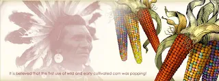 Gambar pribumi benua Amerika yang pertama menemukan bertih jagung (popcorn)