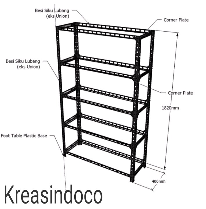 Jasa Pembuatan Rak  Siku  Lubang Kombinasi Multiplek 