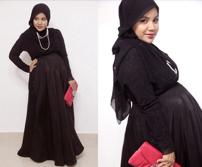 Model Baju  Muslim untuk  ibu  Hamil 